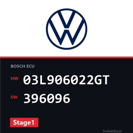 VW Tiguan 03L906022GT 396096 Stage1 tuning file