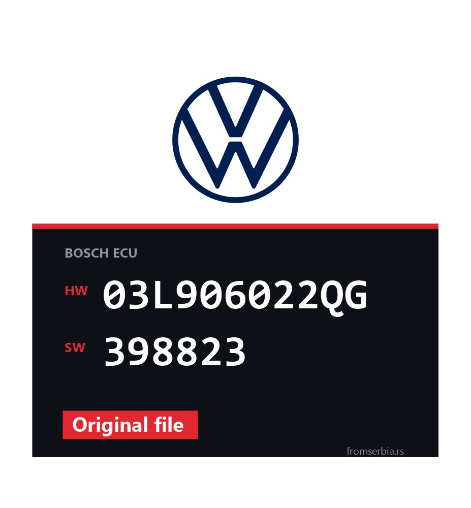 VW Tiguan 03L906022QG 398823 original ECU file