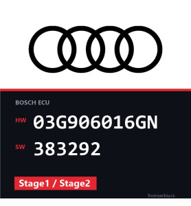 Audi A4 03G906016GN 383292 Stage1 / Stage2 tuning file