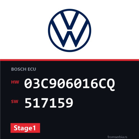 VW Tiguan 03C906016CQ 517159 Stage1 tuning file
