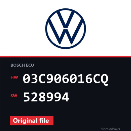 VW Tiguan 03C906016CQ 528994 original ECU file