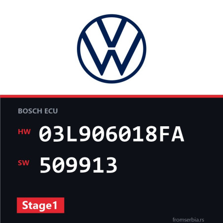 VW Tiguan 03L906018FA 509913 Stage1 tuning file