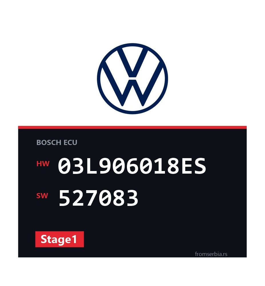VW Tiguan 03L906018ES 527083 Stage1 tuning file
