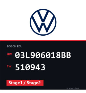 VW Tiguan 03L906018BB 510943 Stage1 / Stage2 tuning file