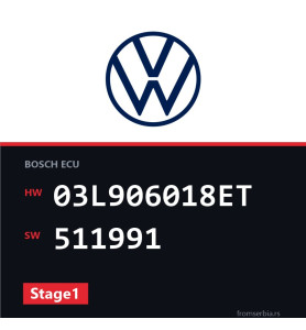 VW Tiguan 03L906018ET 511991 Stage1 tuning file