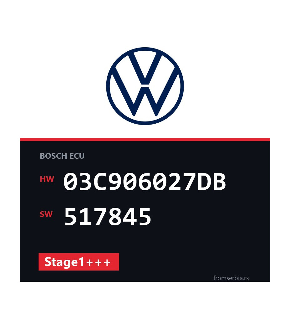 VW Tiguan 03C906027DB 517845 Stage1+++ tuning file