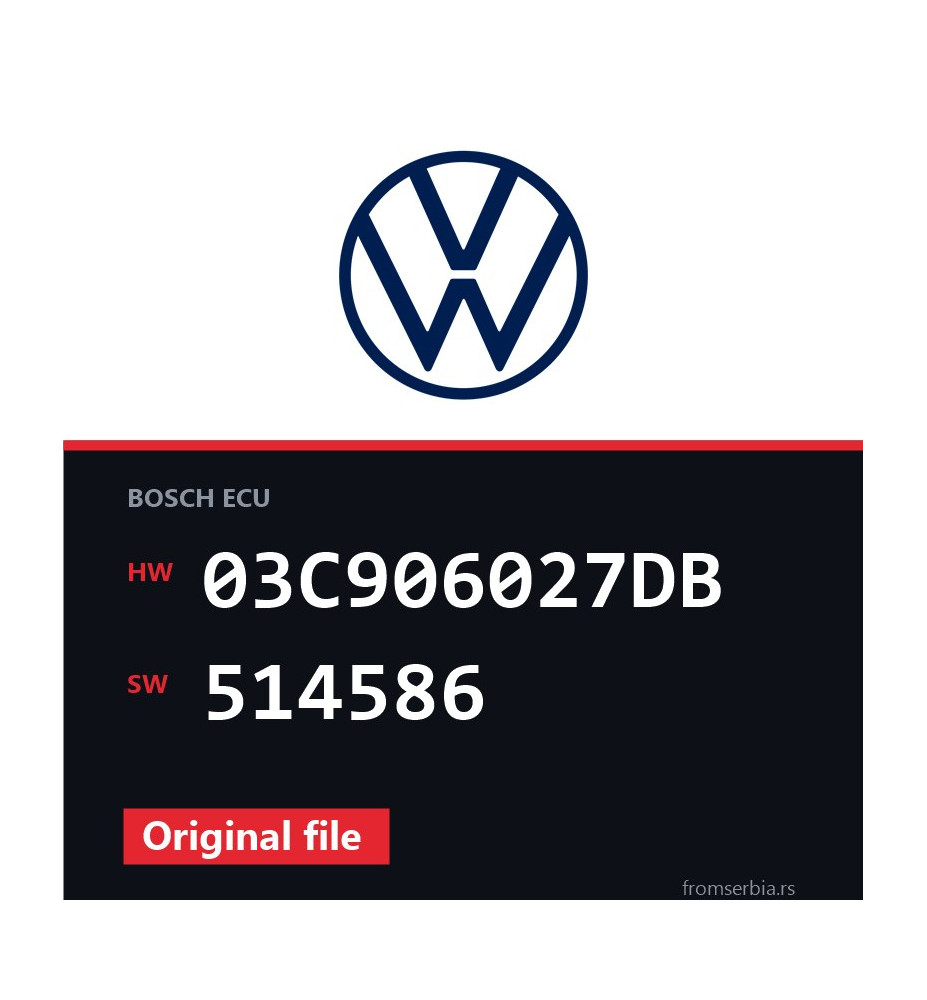 VW Tiguan 03C906027DB 514586 original ECU file