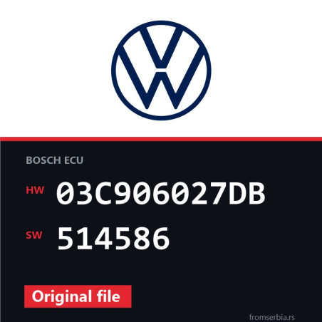 VW Tiguan 03C906027DB 514586 original ECU file
