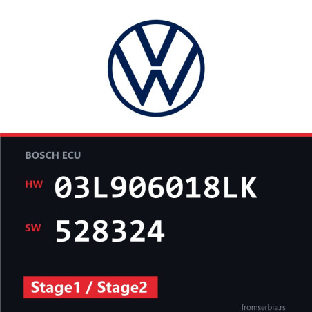 VW Tiguan 03L906018LK 528324 Stage1 / Stage2 tuning file