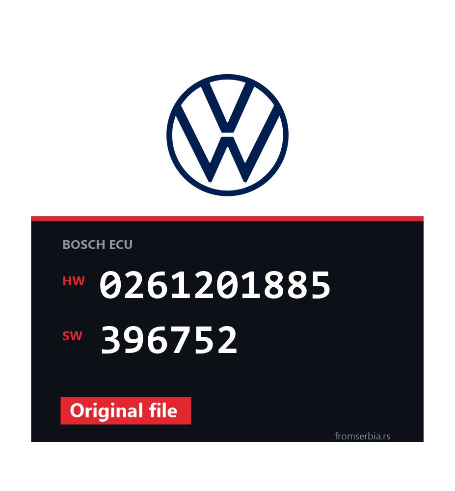 VW Tiguan 0261201885 396752 original ECU file