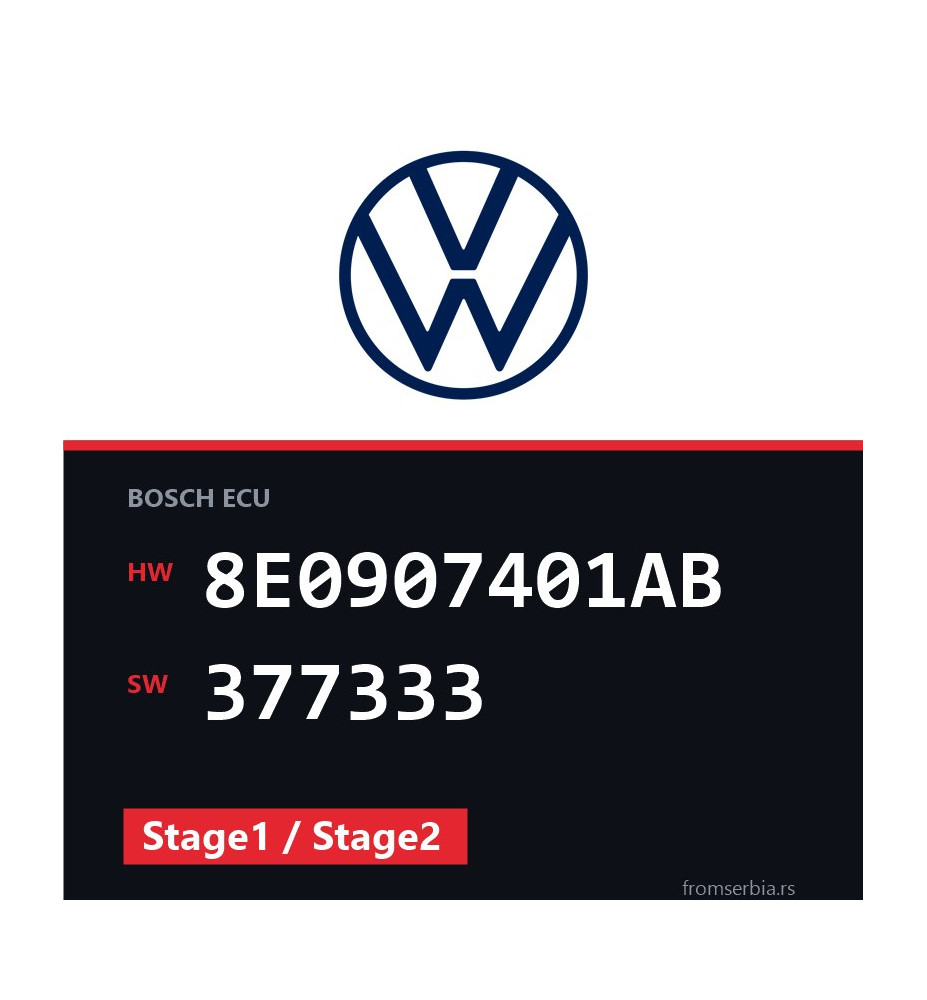 VW Touareg 8E0907401AB 377333 Stage1 / Stage2 tuning file