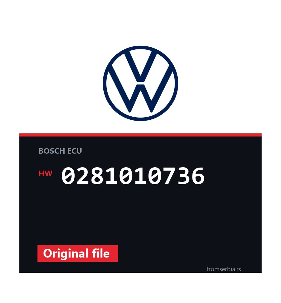 VW Touareg 0281010736 original ECU file