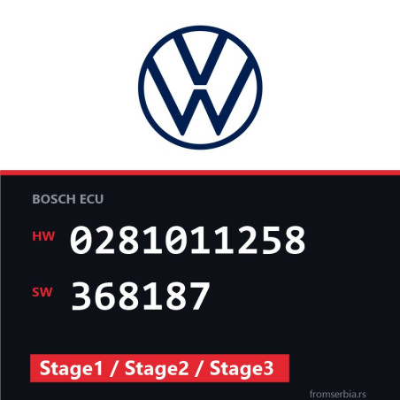 VW Tuareg 0281011258 368187 Stage1 / Stage2 / Stage3 tuning file