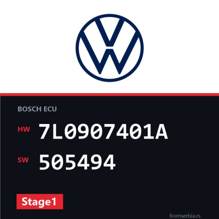 VW Touareg 7L0907401A 505494 Stage1 tuning file