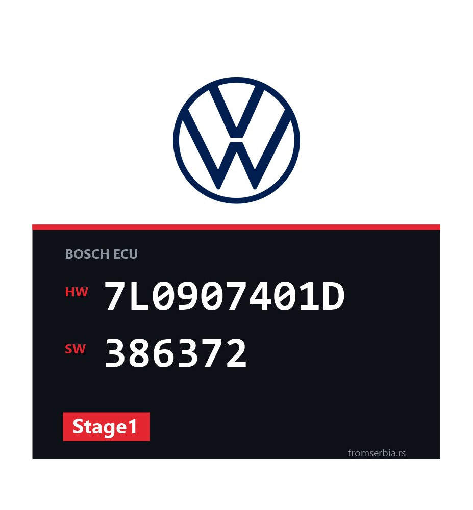 VW Touareg 7L0907401D 386372 Stage1 tuning file