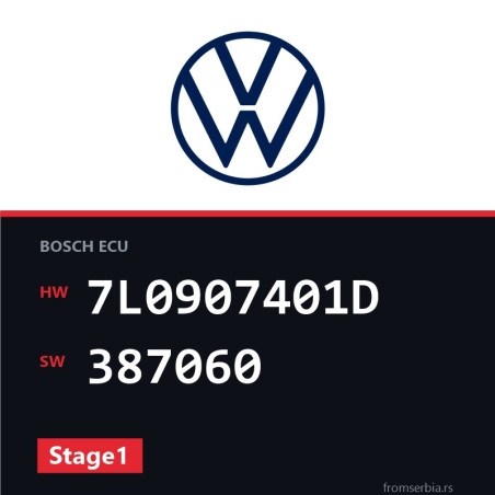 VW Touareg 7L0907401D 387060 Stage1 tuning file