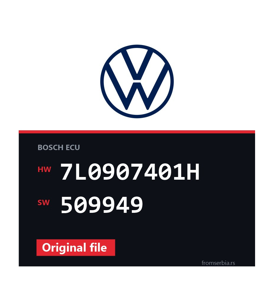 VW Touareg 7L0907401H 509949 original ECU file