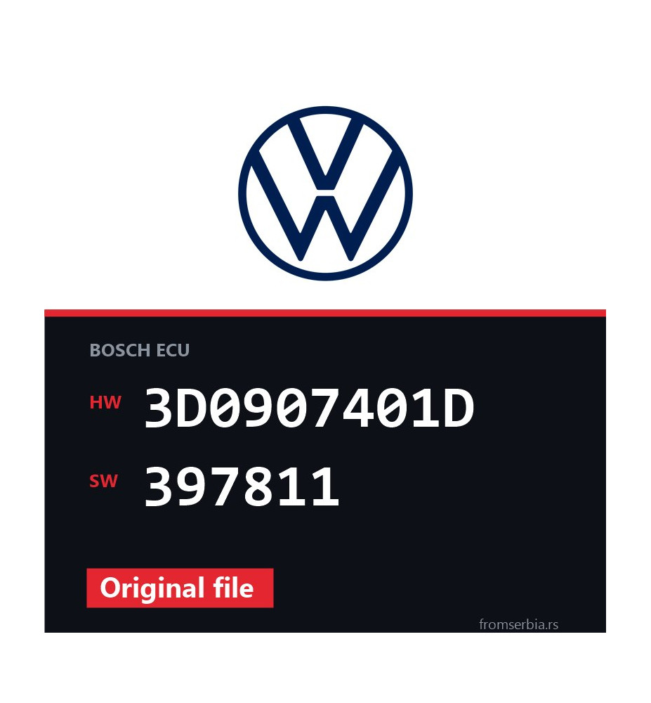 VW Touareg 3D0907401D 397811 original ECU file