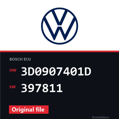 VW Touareg 3D0907401D 397811 original ECU file