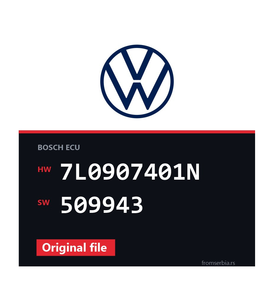 VW Touareg 7L0907401N 509943 original ECU file