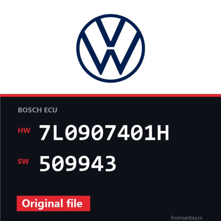 VW Touareg 7L0907401H 509943 original ECU file