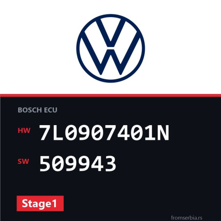 VW Touareg 7L0907401N 509943 Stage1 tuning file