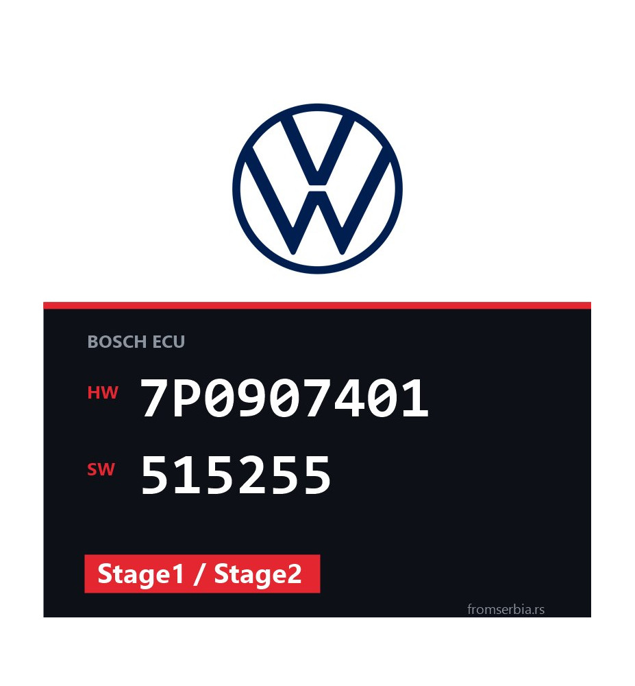 VW Touareg 7P0907401 515255 Stage1 / Stage2 tuning file