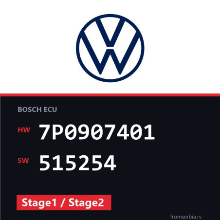 VW Touareg 7P0907401 515254 Stage1 / Stage2 tuning file