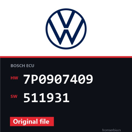 VW Touareg 7P0907409 511931 original ECU file