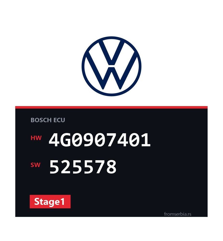 VW Touareg 4G0907401 525578 Stage1 tuning file