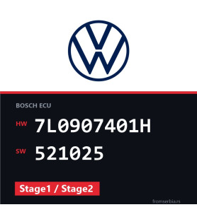 VW Touareg 7L0907401H 521025 Stage1 / Stage2 tuning file