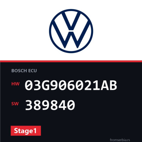 VW Touran 03G906021AB 389840 Stage1 tuning file