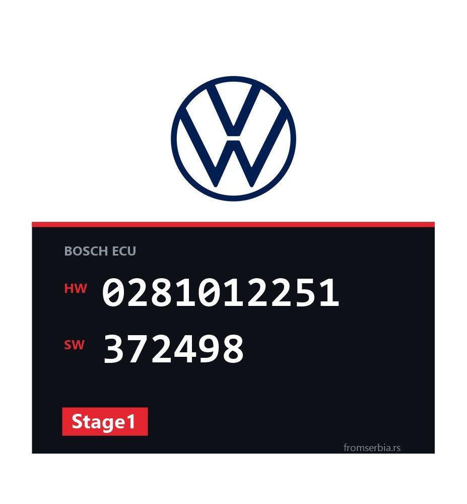 VW Touran 0281012251 372498 Stage1 tuning file