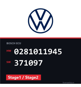 VW Touran 0281011945 371097 Stage1 / Stage2 tuning file