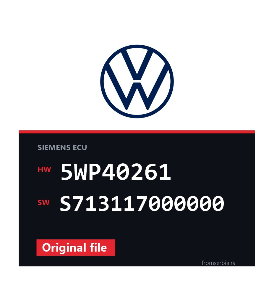 VW Touran 5WP40261 S713117000000 original ECU file