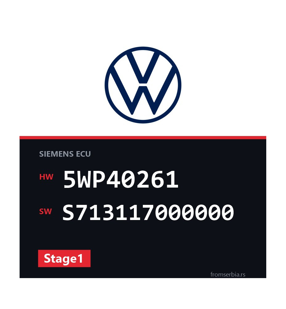 VW Touran 5WP40261 S713117000000 Stage1 tuning file