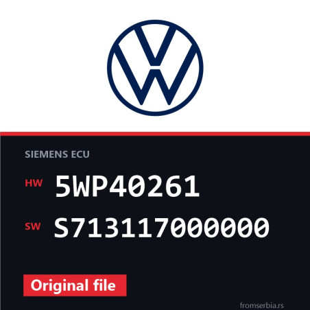 VW Touran 5WP40261 S713117000000 original ECU file