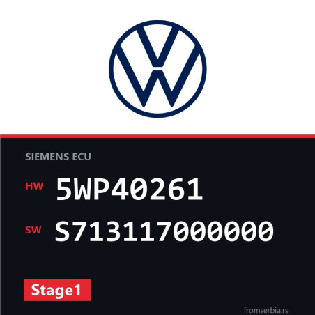 VW Touran 5WP40261 S713117000000 Stage1 tuning file