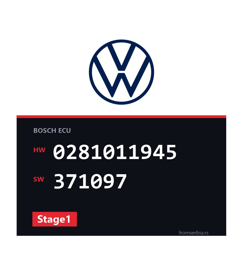 VW Touran 0281011945 371097 Stage1 tuning file