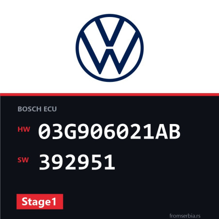 VW Touran 03G906021AB 392951 Stage1 tuning file