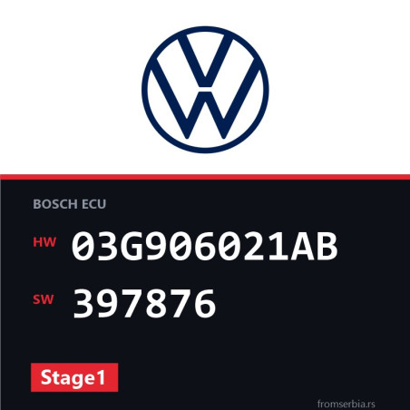 VW Touran 03G906021AB 397876 Stage1 tuning file