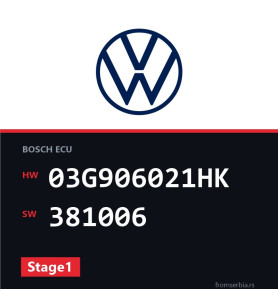 VW Touran 03G906021HK 381006 Stage1 tuning file