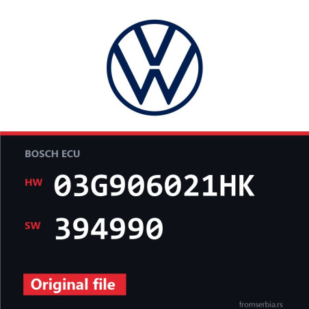 VW Touran 03G906021HK 394990 original ECU file