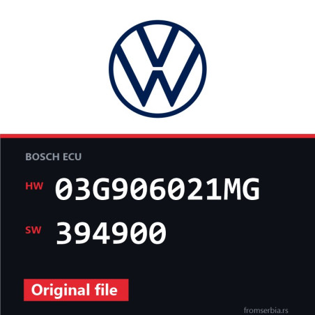 VW Touran 03G906021MG 394900 original ECU file