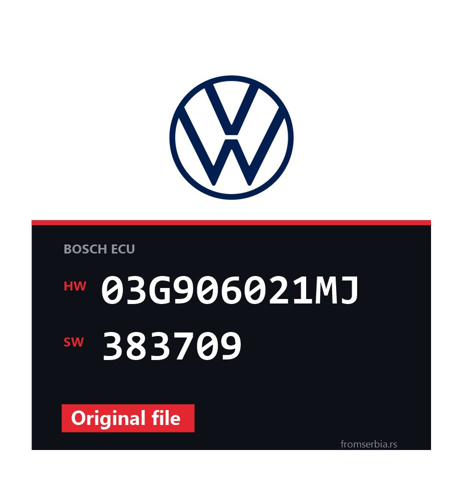 VW Touran 03G906021MJ 383709 original ECU file
