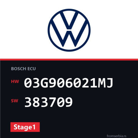 VW Touran 03G906021MJ 383709 Stage1 tuning file