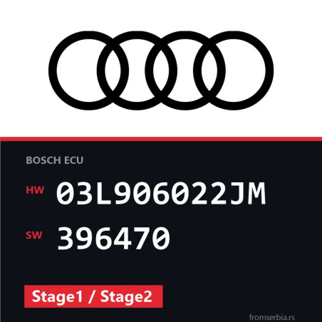 Audi A4 03L906022JM 396470 Stage1 / Stage2 tuning file