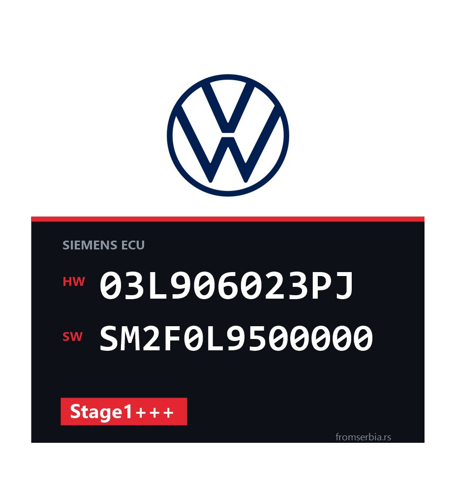 VW Touran 03L906023PJ SM2F0L9500000 Stage1+++ tuning file