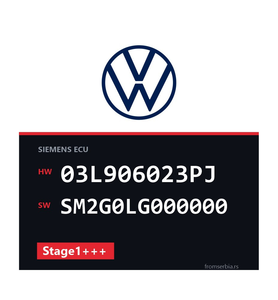 VW Touran 03L906023PJ SM2G0LG000000 Stage1+++ tuning file
