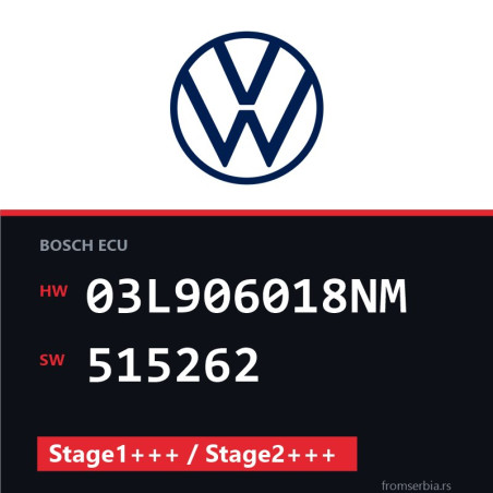 VW Touran 03L906018NM 515262 Stage1+++ / Stage2+++ tuning file